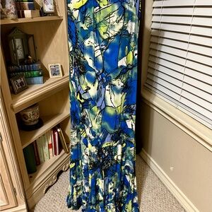 Westbound Vibrant Blue and Yellow Maxi Dress